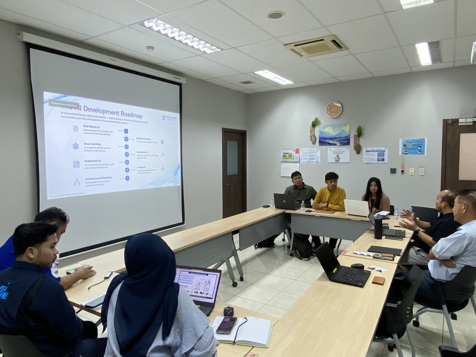 Sesi pelatihan AI Ragdalion bersama tim korporasi klien